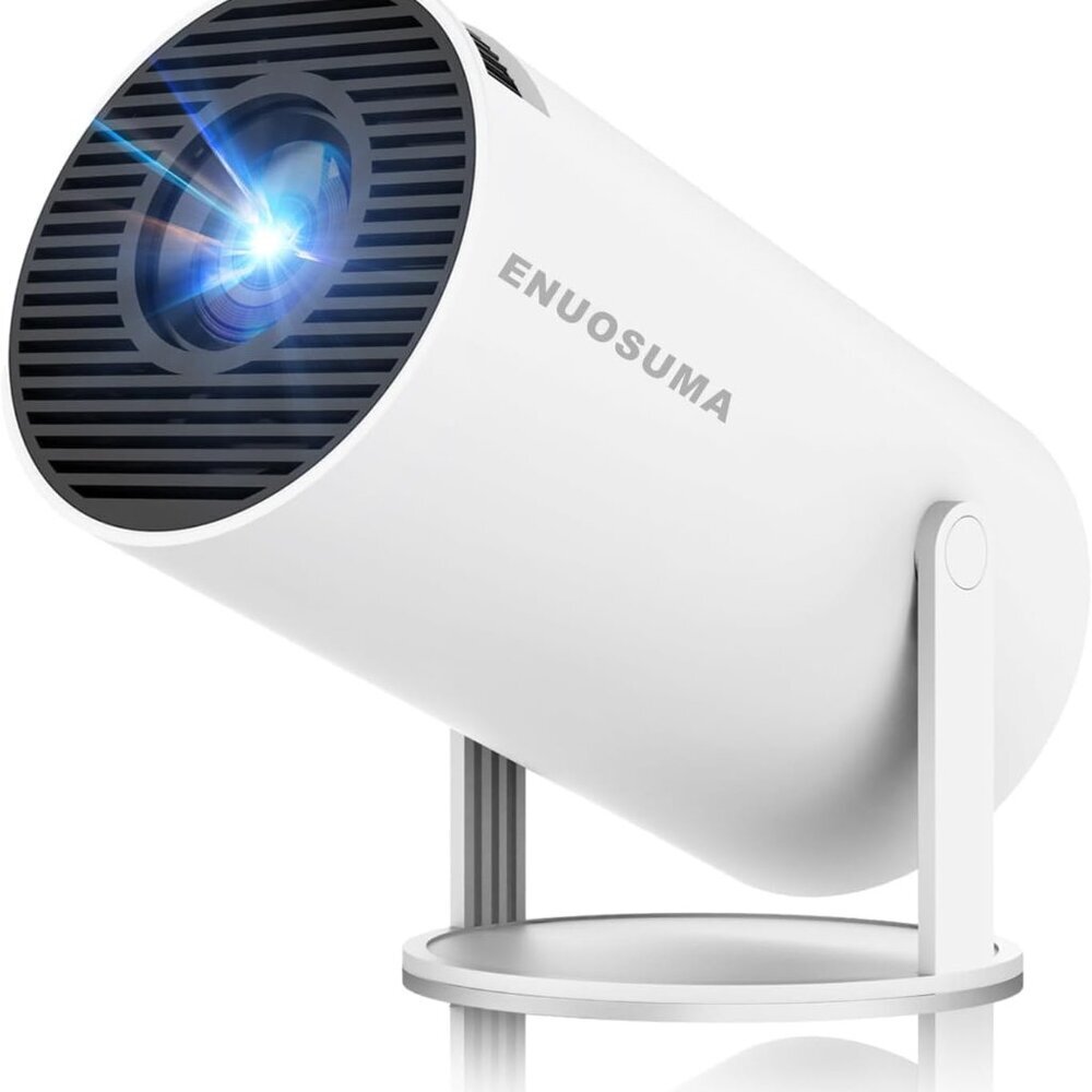Mini Projector, Support 4K 1080P Portable Projector with Dual Band WIFI6 5G Wire